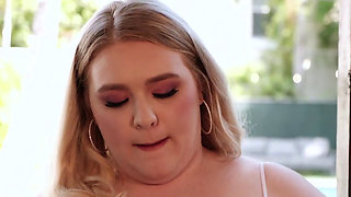 Stella Daniels mashing her massive tits to get you horny