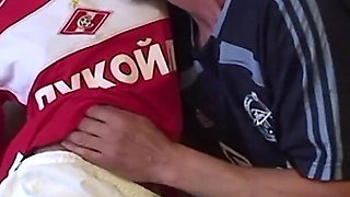 Wild Blonde in Socks Gets Pounded Hard and Facialed