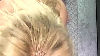 Busty blonde cougar Alyssa Lynn can't get enough cum in gloryhole - Part 2 POV