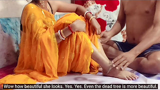 Indian Desi Bhabi Newly Married Wife Ronamce with Stepbrother, When She Was Alone at Home