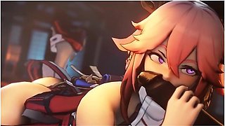 Hu Tao Genshin Impact Compilation Hilichurl Edition Ayaka Jean Shogun Raiden Amber