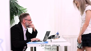 Nasty student pays a tricky teacher a sex visit