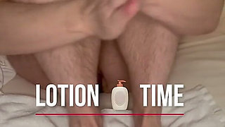 Cspot Rubs Lotion on Their Feet