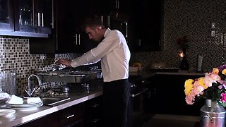 Busty bride facialized by her ex bf caterer