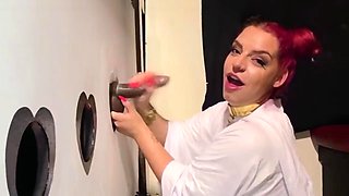 Cheri Pis Latex Double Penetration Glory Hole Threesome