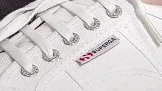 Superga, Keds Sneaker Fetish BJ Fuck Cum on Soles