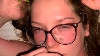 College girl Lina gets her first facial