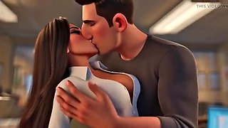 Horny Office Girl Fucked Hard in Copy Room - Lewd Artificial 3D Hentai Animation