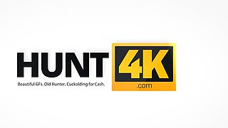 HUNT4K. Slender hottie copulates with owner of car