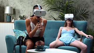 VR Porn Tgirl - Transgender Fucks Girl with Petite Nata