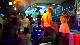 Superb bi babes take dicks at construction company party