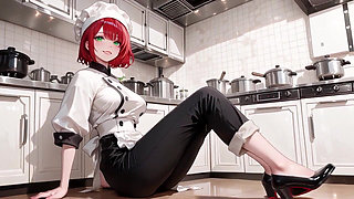 Redhead Chef's Kitchen Secret: From Lazy Poses to Naked Climax