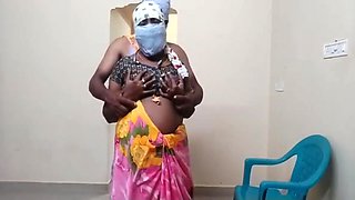 Indian Aunty Pink Saree Doggy Video