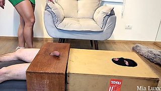 Mia Luxx - Footjob and Cum Lick - My Stepbrother Milks Foot Slave and Makes Lick Cum From Dirty Flip Flops - Foot Worship -
