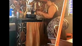 Granny Have No Clue I Am Filming Her Clean up