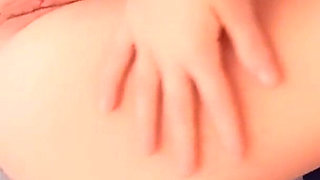 Petite girl lifted her legs up. Naked pussy and small ass. Skinny girl. Masturbation