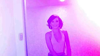 Pervmom - hot blond cougar sucks on stepson's big tasty meat while she chats to her client on smartphone