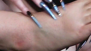 Femdom Glory Hole Foot Tickling