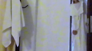 Burka Girl Cum Walk and Piss