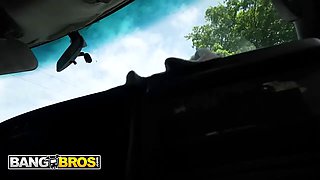 Bangbros - violet ray sucks tony’s dick for cash in the van, then takes the rail of her life