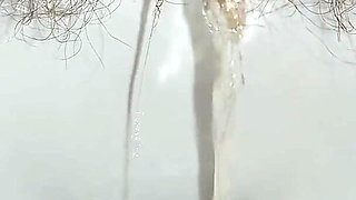 Woman Pissing in the Toilet, Golden Shower, Hairy Pussy Pee