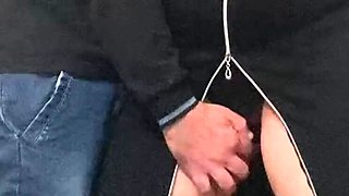 German Subway Stranger Fingers MILF Pussy - Amateur Outdoor Fingering Orgasm