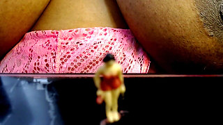 Smoking Giant Boobs Drop on Tiny Stepmom - Ebony Inattentive Giantess Breast Stifling