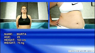 Heavy-weight BBWs wrestling
