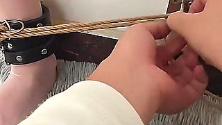 Tie My Girlfriend Wearing a Wig to the Wall and Tickle Her