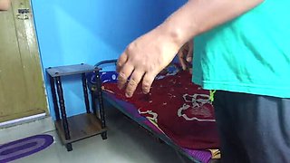 Hot Indian Bhabhi Fucked Hard By Room Owner While Cleaning - Desi Homemade Sex