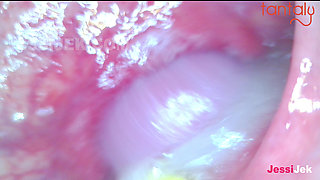 Sex education with Jessie and the Tantaly doll. An Endoscope in the Ass showing Creampie inside. JessiJek
