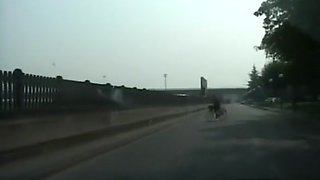 Blonde Chick Gives Head In The Car