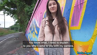 Public agent - college art schoolgirl with Natural Tits dares to have porno outside for first time
