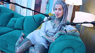 I converse about N - Needed - ASMR podcast SFW conversing punk bony nymph dreadlocks tat model tattooed damsel