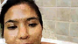 Fabulous softcore solo shower tease