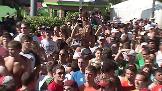 Outdoor group dicking with drunk people at the amazing party