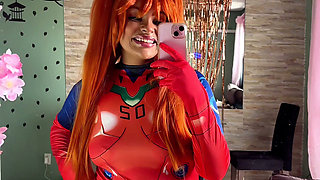 Asuka Cosplay Fart & Burp Compilation Plugsuit and Uniform Chubby Ebony