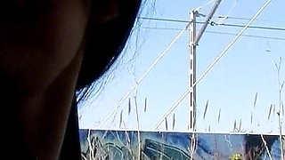 Vacationer fucks horny Milf Naty on the beach with a condom in the ass