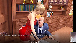 MILF Step-mom Is Fucked by Her Boss for Promotion While Stepson Watches!!