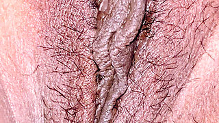 Hairy close up pussy