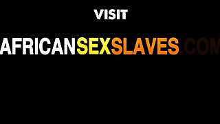 Farm boys spit roasting black house maid