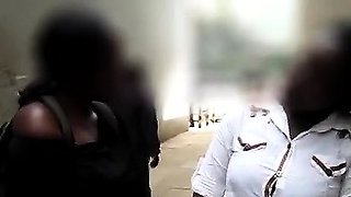 Two chubby African lesbians lose their minds fucking in the