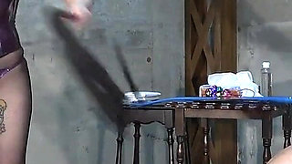 Tug-of-war with Clothespins on Balls by Two Masochists, Mistress Enjoys Watching Skin of Their Balls Stretch