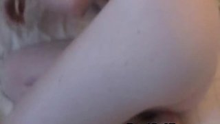 Cute Redhead Teen Strips and Spreads Pussy