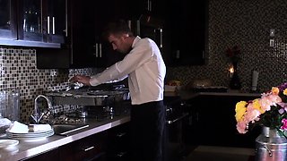 Busty bride facialized by her ex bf caterer