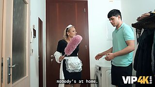 Vip4k. annoying czech cleaning girl just craved a superb pound